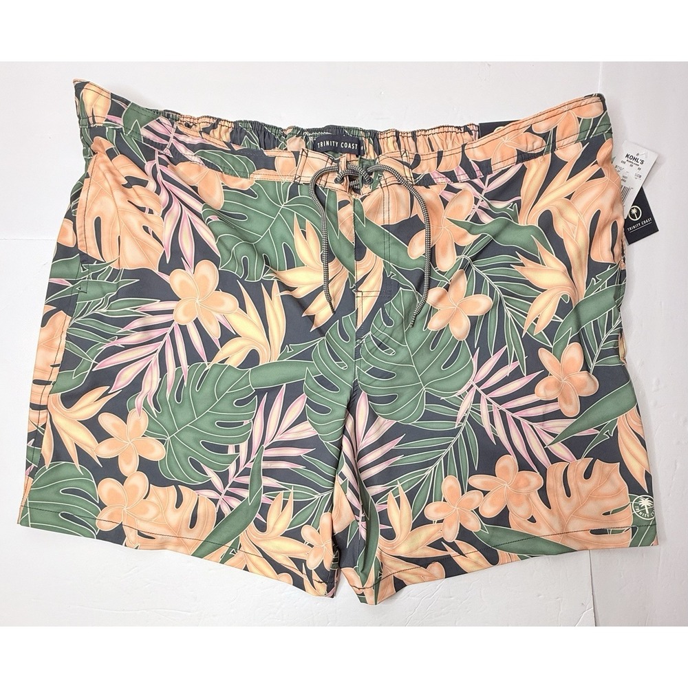 Kohls Swim Shorts Tropical Big & Tall Mens Size 4XBig Swimming Summer Trunks New